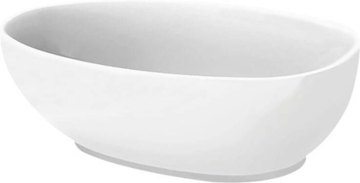 Douche Concurrent Ligbad Vrijstaand Bomber Ovaal 90x180x58cm Glasvezelversterkt Hoogwaardig Acryl Mat Wit met Badwaste en Overloop - Foto 2