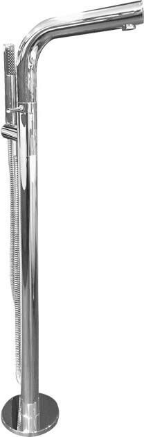 Douche Concurrent Badkraan Vrijstaand Newd38 Mengkraan Rond Chroom 1 Greeps met Handdouche - Foto 2