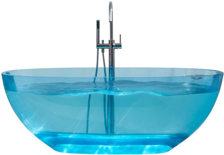 Douche Concurrent Ligbad Vrijstaand Best Design Exclusive Ovaal 170x78x56cm Hoogwaardig Transparant Blauw