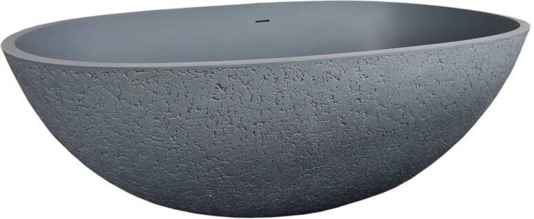 Best Design Just Solid vrijstaand bad 180x85x52cm Craquele-stone Lava grijs 4010160