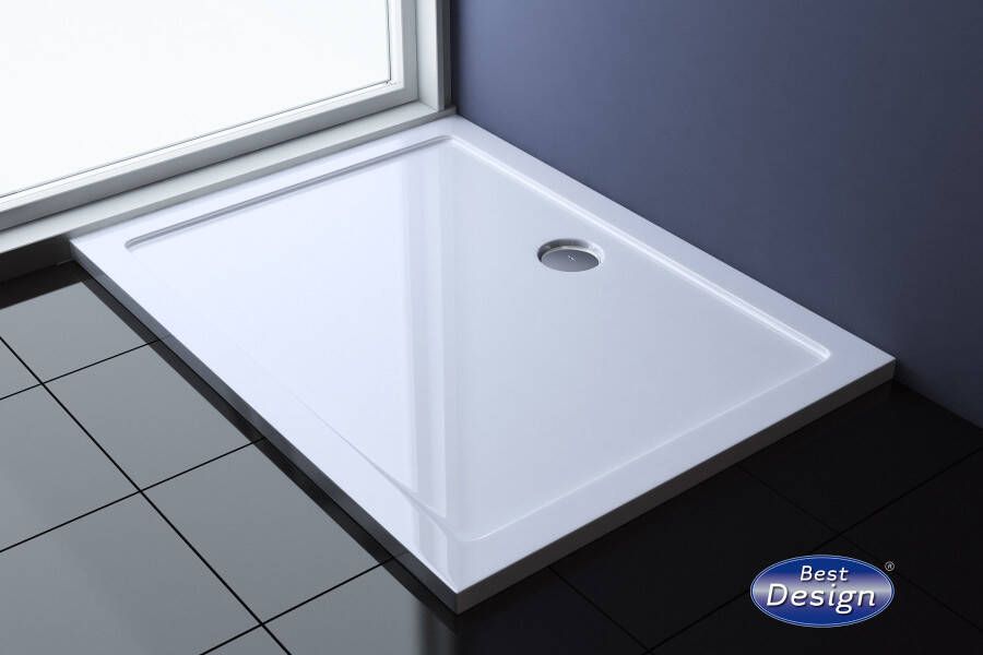 Best Design Dona lage rechthoekige douchebak 120x90x4cm Glans Wit - Foto 2