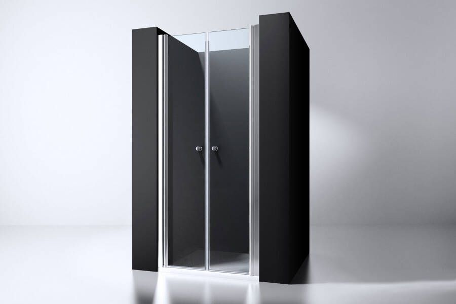 Douchedeur Erico Nisdeur Pendeldeur Draaideur 80x200cm Antikalk Helder Glas Chroom Profiel 6mm Veiligheidsglas Easy Clean