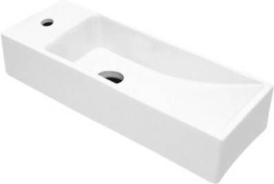 Douche Concurrent Fontein Queen Rechthoek Links 38x14x8cm Keramiek Glans Wit