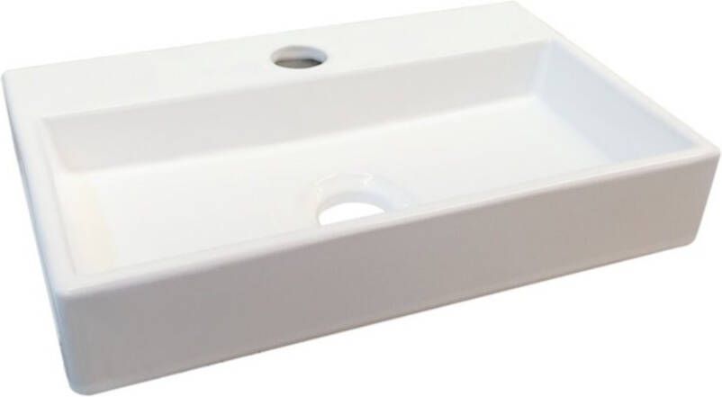 Best Design Fontein Skyline 38x24x7 cm Keramiek Hoogglans Wit (1 kraangat) - Foto 2