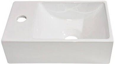 Douche Concurrent Fontein Wonder Rechthoek Links 29x18x9 5cm Keramiek Glans Wit