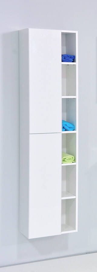 Best Design Huza kolomkast 170x40x30cm links en rechts met softclose MDF hoogglans wit 4000200