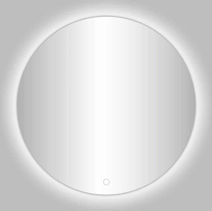 Douche Concurrent Badkamerspiegel Ingiro Rond 100x100cm Geintegreerde LED verlichting Touch Schakelaar