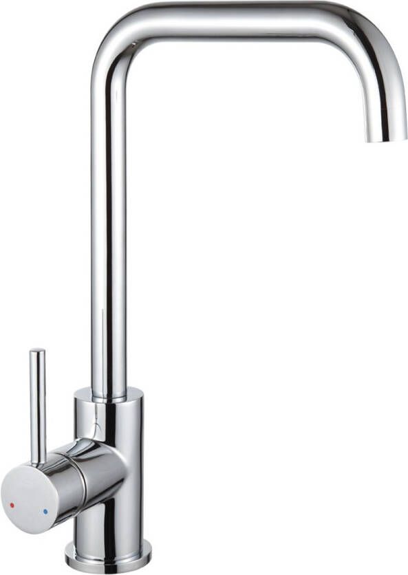 Douche Concurrent Keukenkraan Jess Rond Eengreeps Messing Chroom