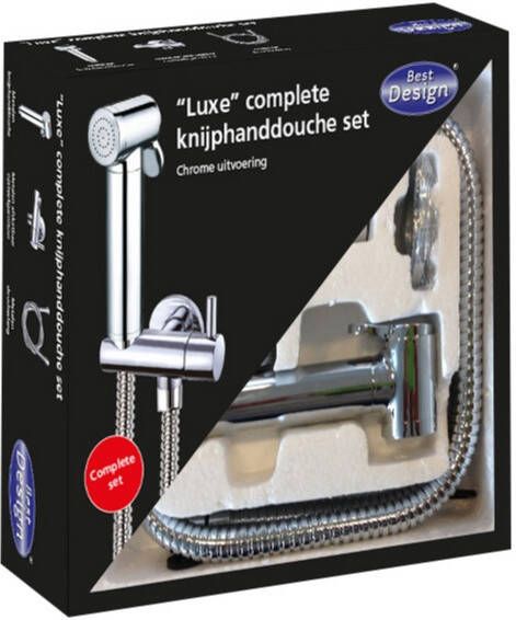 Best design Knijp-Bidet Luxe handdouche set 125cm chroom