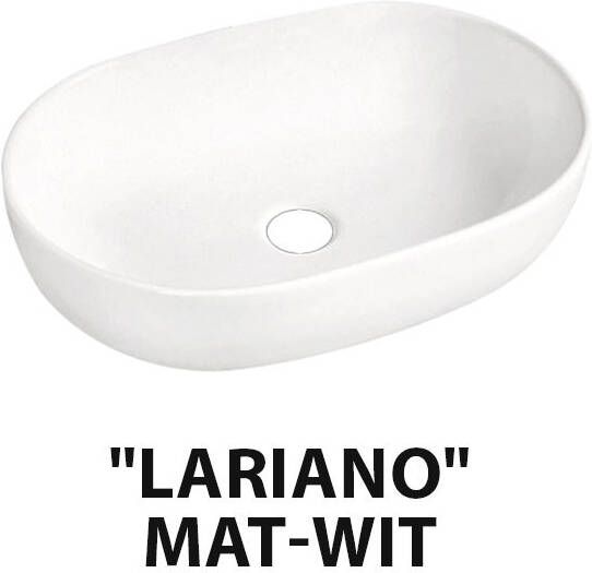 Best design Lariano opbouw waskom 60x42.5 cm mat wit