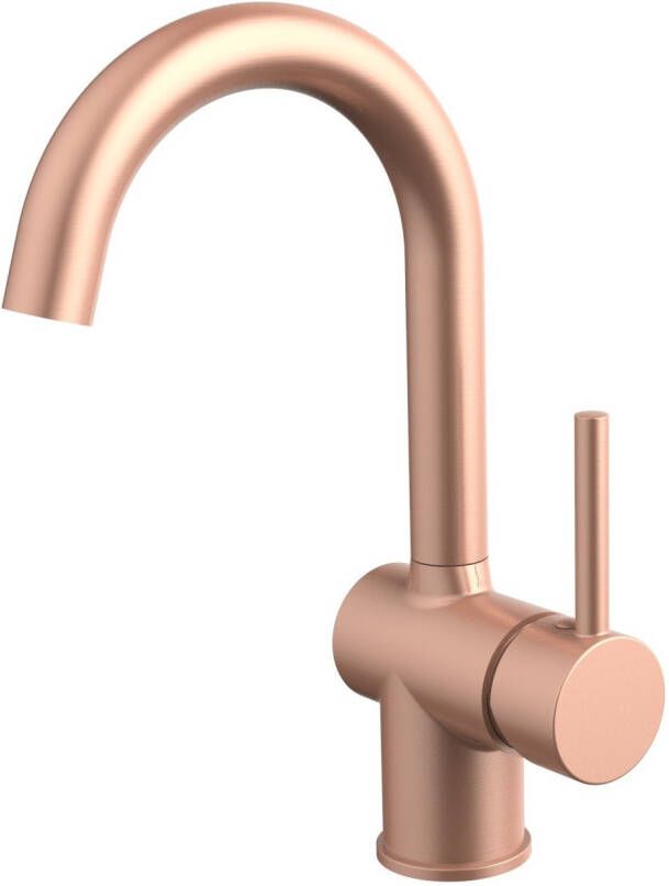 Best Design Nero wastafelmengkraan met draaibare uitloop rose goud mat 4011840