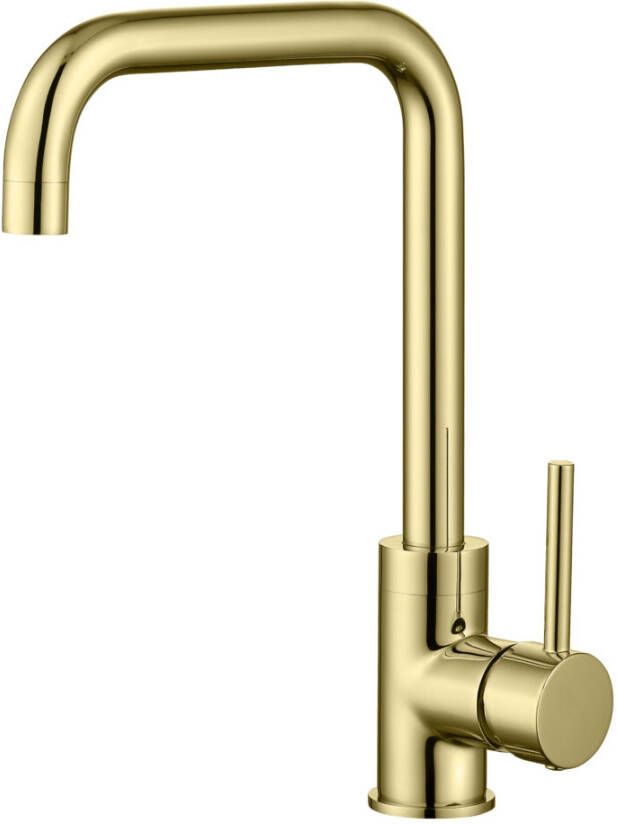 Best Design Keukenmengkraan Nancy Uitloop Gebogen 31.7 cm 1-hendel Mat Goud