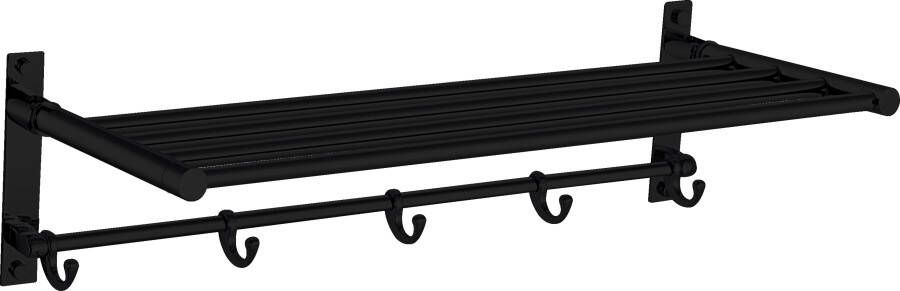Best Design Handdoekrek Nero 60x22.5x15.5 cm Clips-Black Mat Zwart
