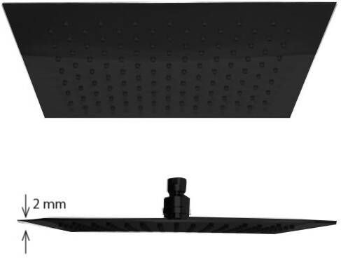 Best Design RVS Nero brause 200 regendouche vierkant mat zwart 4007800 - Foto 3