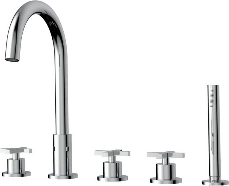 Best Design Class Badrandcombinatie chroom messing 4gats 3896670