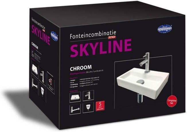 Best design One pack Fonteincombinatie Skyline glanzend wit