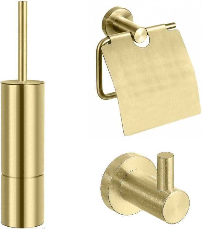 Best design One Pack Nancy toilet accessoires set mat goud