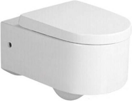 Douche Concurrent Toiletpot Hangend Rapid 57x36 5x36 5cm Wandcloset Keramiek Diepspoel Nano Coating EasyClean Glans Wit met Softclose Toiletbril - Foto 2