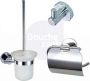 Best Design Rome toiletset met toiletborstelgarnituur closetrolhouder en handdoekhaak RVS hoogglans chroom 3862770 - Thumbnail 4