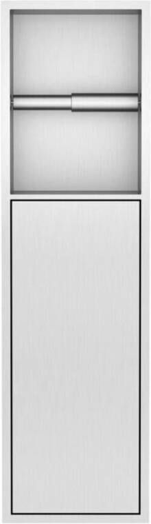 Best Design closetrolhouder 12x17x60cm inbouw met deur RVS 4013760