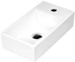 Douche Concurrent Fontein Rola Rechthoek 45x26x13cm Keramiek Glans Wit