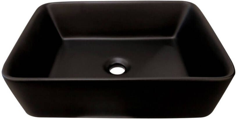 Best Design Wastafel Roveto Opbouw 48x37x13 cm Keramiek Mat Zwart