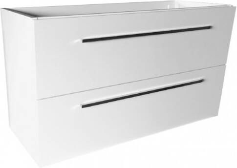 Best design Slim onderkast zonder wastafel ondiep 100cm glans wit