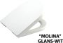 Best design soft closing toiletzitting ten behoeve van wandcloset Molina glanzend wit - Thumbnail 2