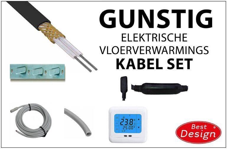 Best design Vloerverwarmingskabel set 19 meter 390 Watt