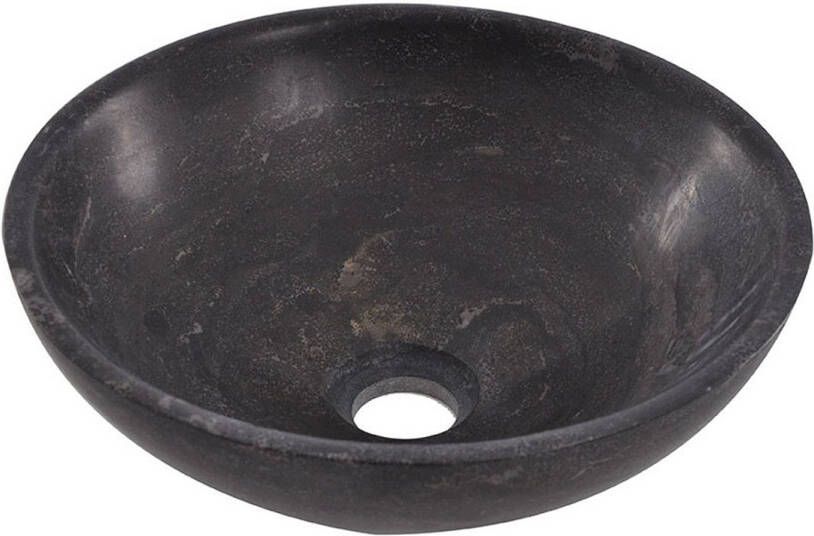 Douche Concurrent Waskom Opbouw Rondo Rond 40x40x15cm Limestone Antraciet