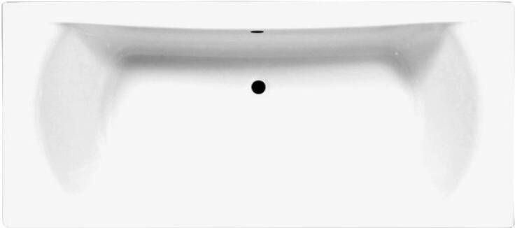 Ligbad Inbouw Wellness Rechthoek 1 2 Persoons Duobad 80x180x42cm Acryl Badkuip Glans Wit