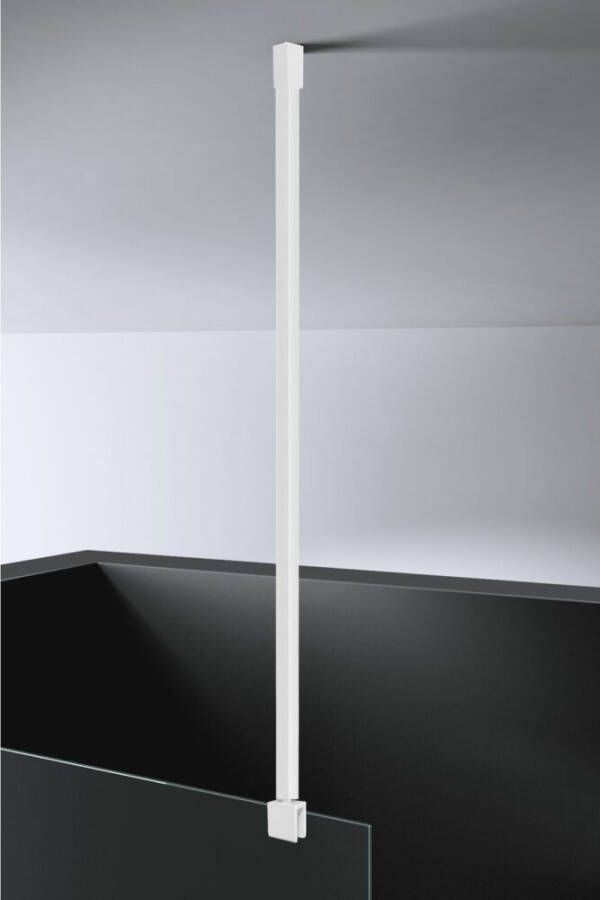 Best Design White Dalis Plafond Stabilisatiestang 100cm voor 8mm glasdikte mat wit 4014020