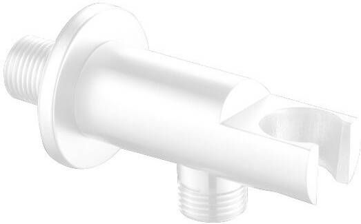 Douche Concurrent Douchekophouder White 1 2" RVS Mat Wit met Doucheaansluiting