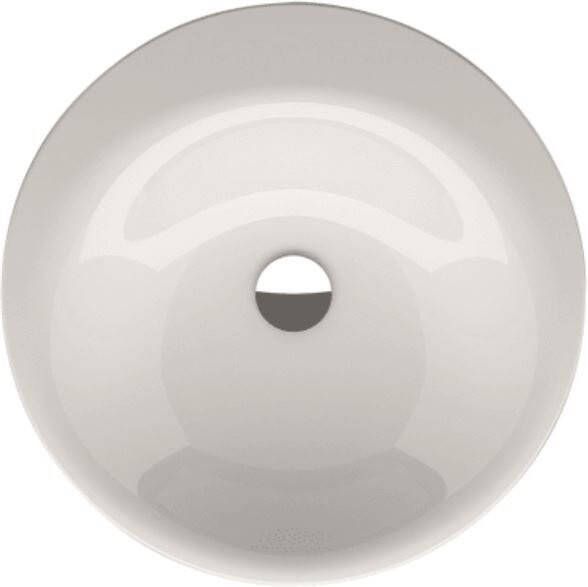 Bette Lux oval couture inbouw wastafel rond 50cm zonder kraangat wit A220-000TX