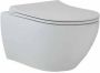 BLUE LABEL Balder wandcloset met zitting; rimfree; softclose zitting; quick release; bevestigingsmateriaal; 530mm; glans wit. - Thumbnail 2