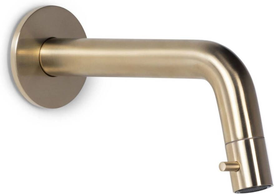 BLUE LABEL Brondby fonteinkraan 1 2" wandmodel inkortbaar geborsteld goud