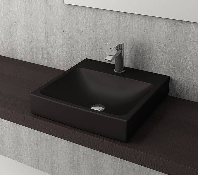 Boss & Wessing Wastafel BWS Bocchi Scala Arch 48 5x48cm Mat Zwart Met Kraangat - Foto 2