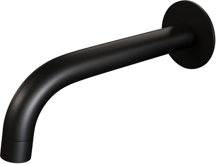 BRAUER Black Edition Baduitloop gebogen uitloop 20cm rozet mat zwart 5-S-005 - Foto 2