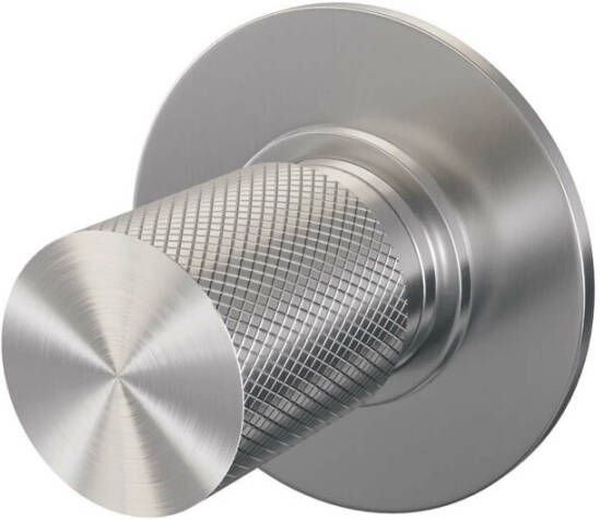 Brauer Brushed Carving losse inbouw stopkraan met in- en afbouwdelen RVS geborsteld PVD