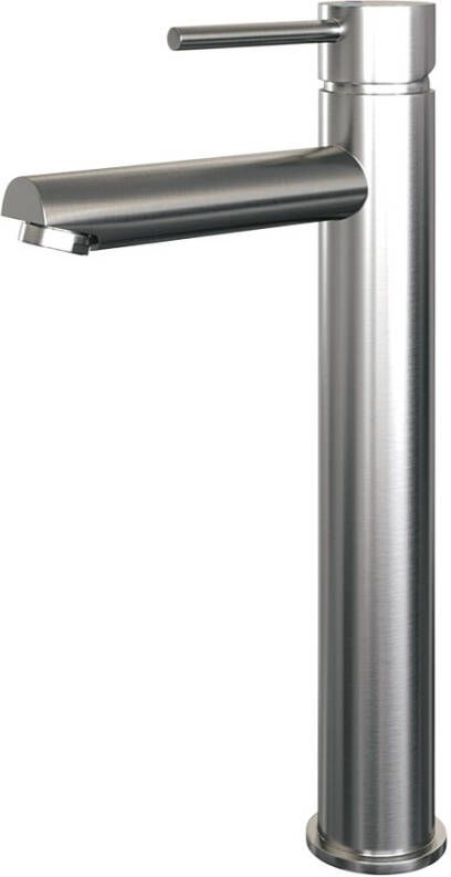 Brauer Wastafelkraan Brushed Edition Opbouw Hoog Mengkraan Rond Coldstart Geborsteld Nikkel PVD 1 Greeps - Foto 2