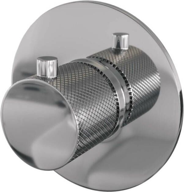 Brauer Chrome Carving inbouwthermostaat met inbouwdeel 1 carving knop -1 carving knop chroom 5-CE-090