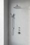 Brauer Chrome Edition thermostatische inbouw regendoucheset 40cm gebogen wandarm met 20cm ronde hoofddouche 3 standen ronde handdouche 150cm gladde doucheslang met aansluitbocht en handdouchehouder Chroom 5 CE - Thumbnail 3