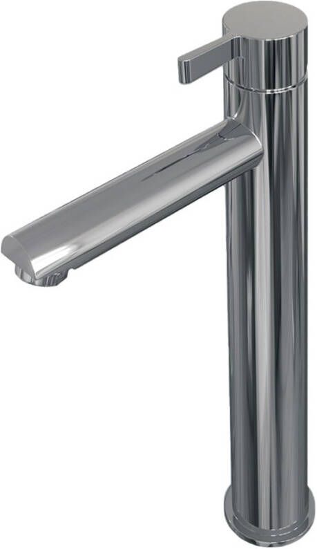 Brauer Wastafelkraan HD1 Round Coldstart Opbouw Hoog Mengkraan Rond Chroom Gepolijst 1 Greeps