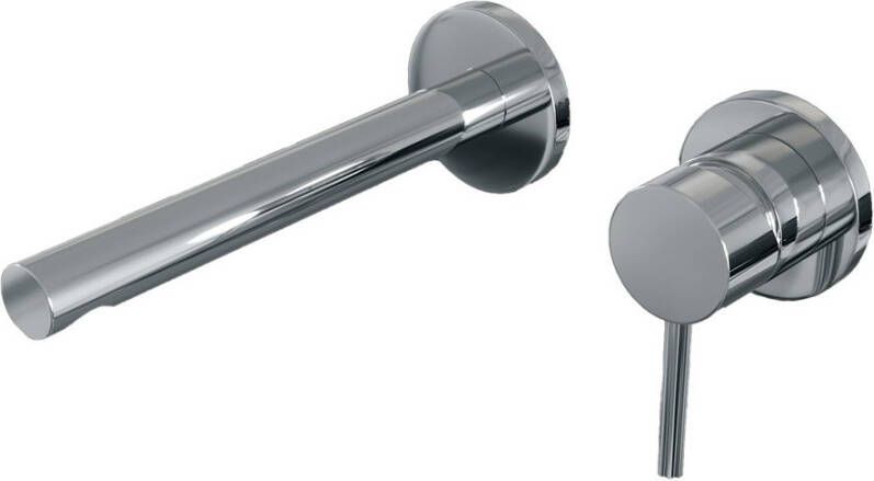 Brauer Chrome Edition Wastafelmengkraan inbouw rechte uitloop links hendel lang smal model A 1 chroom 5-CE-004-S2-65 - Foto 2
