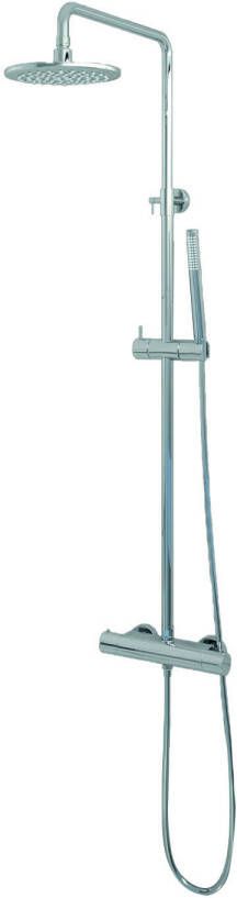 Brauer Chrome Edition Regendoucheset opbouw hoofddouche 20cm glijstang handdouche staaf 1 stand gladde knoppen chroom 5-CE-007-1 - Foto 2