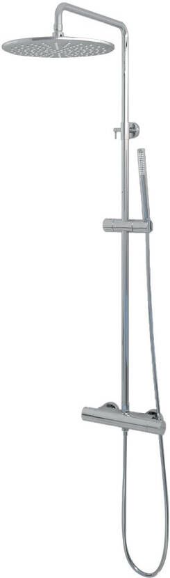 Brauer Chrome Edition Regendoucheset opbouw hoofddouche 30cm glijstang handdouche staaf 1 stand gladde knoppen chroom 5-CE-007-3