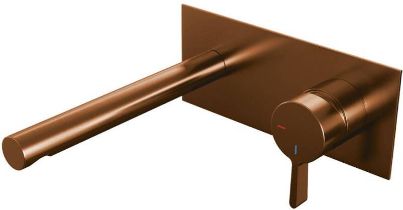 Brauer kranen Brauer Copper Edition inbouw wastafelmengkraan rechthoekige hendelstaaf 20x9 koper