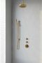 Brauer Gold Edition Thermostatische Inbouw Regendouche Set 24 30cm Douchekop met Plafondarm 3-Standen Handdouche Doucheslang Geïntegreerde Glijstang Goud Geborsteld PVD - Thumbnail 2