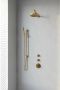 Brauer Gold Edition Thermostatische Inbouw Regendouche Set 24 30cm Douchekop met Plafondarm 3-Standen Handdouche Doucheslang Geïntegreerde Glijstang Goud Geborsteld PVD - Thumbnail 2