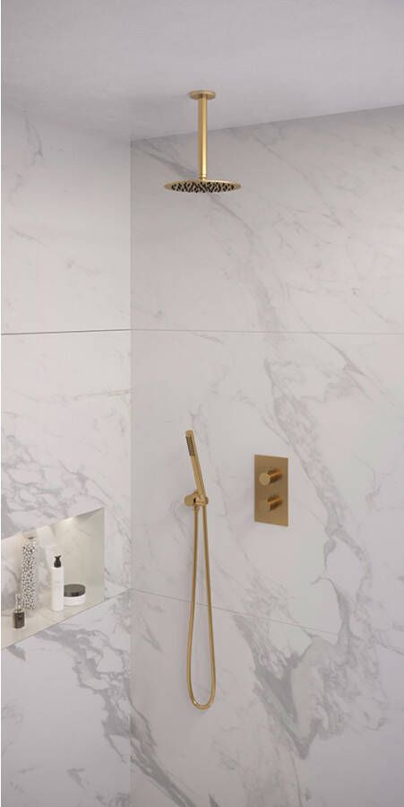 Brauer Gold Edition doucheset met staafhanddouche 3-weg 20 goud